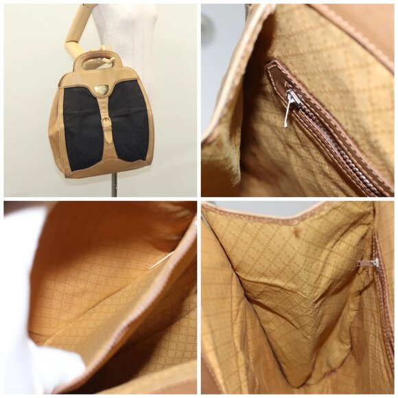 GUCCI GG Canvas Hand Bag Leather Black - Picture 16 of 16